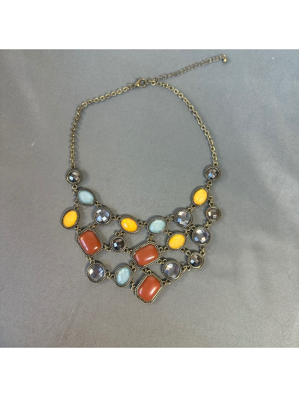 Colorful Bead Scoop Statement Necklace